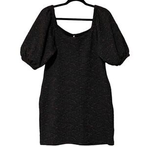 Free People Dress Women’s Large Black Sunset Off The Shoulder Mini Casual NWT